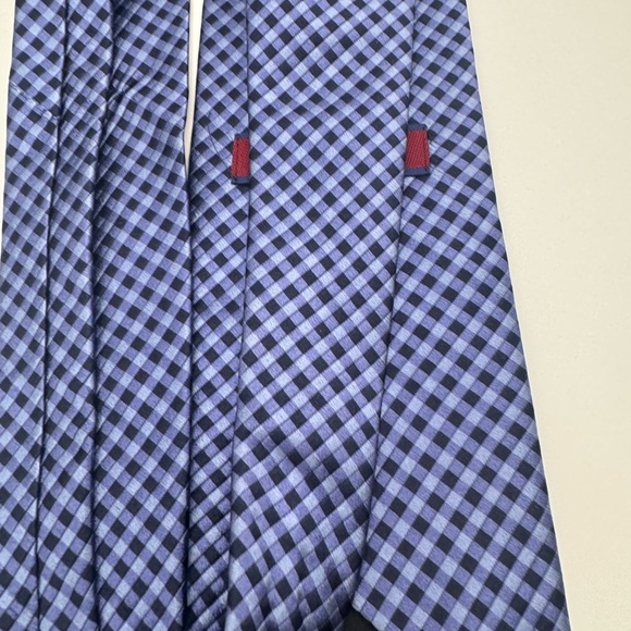 Vintage Wembley Necktie Mens Blue Geometric 100% Silk Tie Modern Tie Classic - Picture 6 of 8